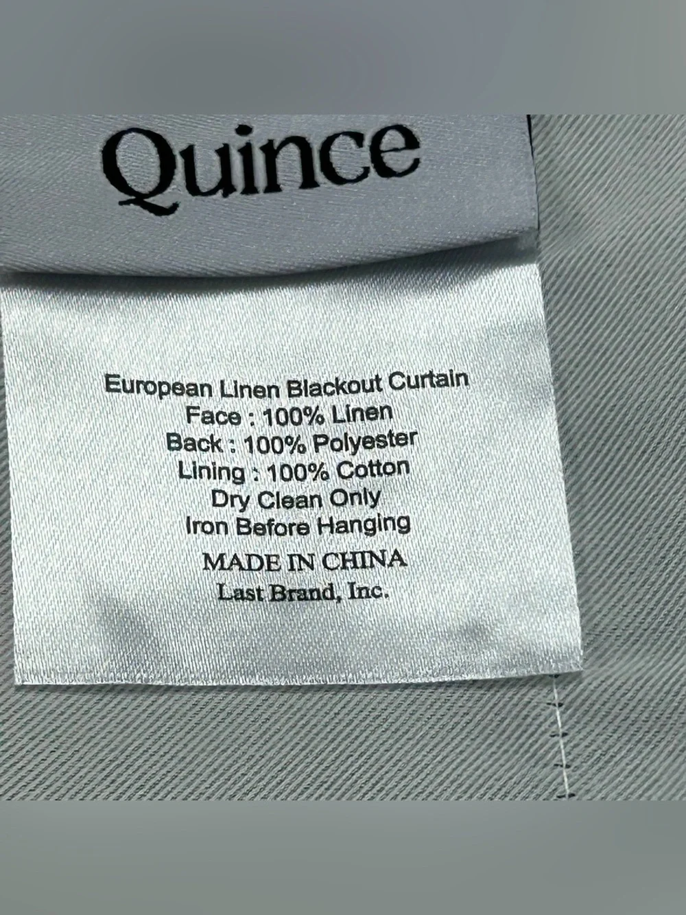 QUINCE Set Of 2 48x108 European Linen True Blackout Curtains Cream 8536